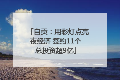 自贡：用彩灯点亮夜经济 签约11个总投资超9亿