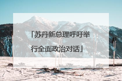 苏丹新总理呼吁举行全面政治对话