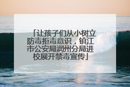 让孩子们从小树立防毒拒毒意识，镇江市公安局润州分局进校展开禁毒宣传