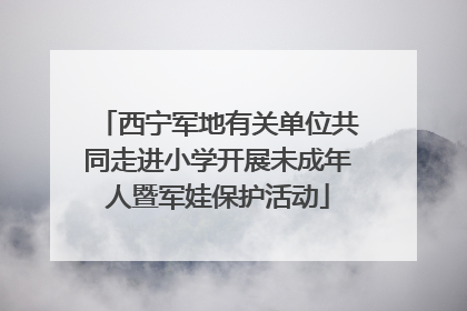 西宁军地有关单位共同走进小学开展未成年人暨军娃保护活动