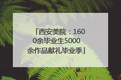 西安美院：1600余毕业生5000余作品献礼毕业季