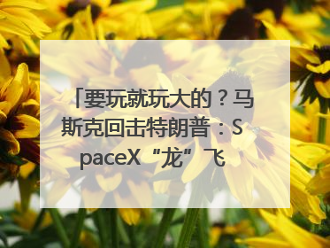 要玩就玩大的？马斯克回击特朗普：SpaceX“龙”飞船将立即退役！