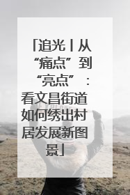 追光丨从“痛点”到“亮点”：看文昌街道如何绣出村居发展新图景