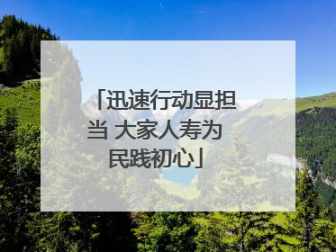 迅速行动显担当 大家人寿为民践初心