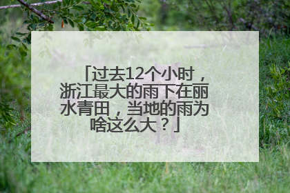 过去12个小时，浙江最大的雨下在丽水青田，当地的雨为啥这么大？