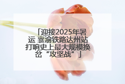 迎接2025年暑运 襄渝铁路达州站打响史上最大规模换岔“攻坚战”