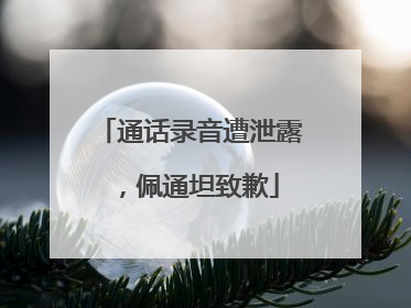 通话录音遭泄露，佩通坦致歉