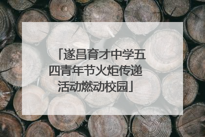 遂昌育才中学五四青年节火炬传递活动燃动校园