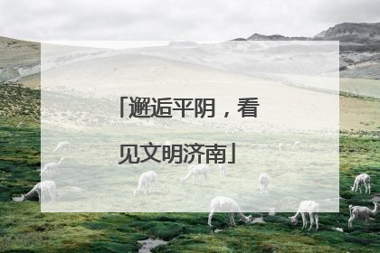 邂逅平阴，看见文明济南