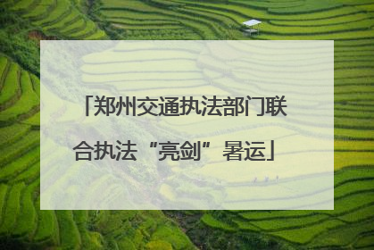 郑州交通执法部门联合执法“亮剑”暑运