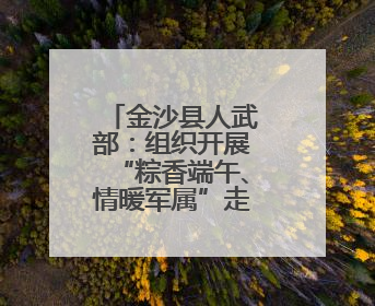 金沙县人武部：组织开展“粽香端午、情暖军属”走访慰问活动