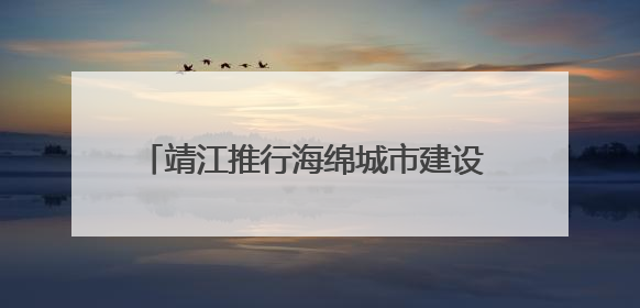靖江推行海绵城市建设 硬质化道路看不到雨水口