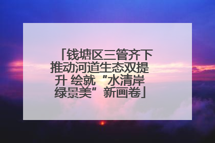钱塘区三管齐下推动河道生态双提升 绘就“水清岸绿景美”新画卷