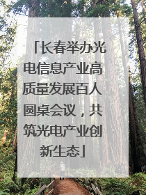 长春举办光电信息产业高质量发展百人圆桌会议，共筑光电产业创新生态