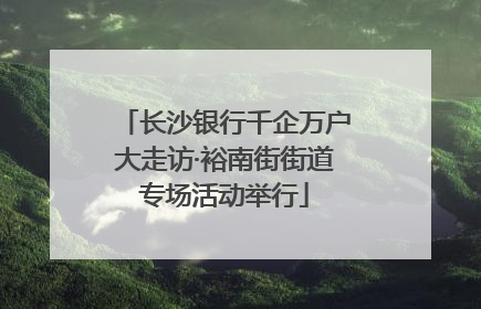 长沙银行千企万户大走访·裕南街街道专场活动举行