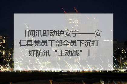 闻汛即动护安宁——安仁县党员干部全员下沉打好防汛“主动战”
