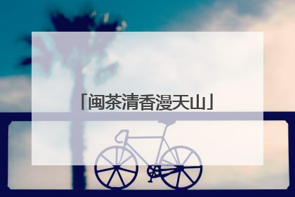 闽茶清香漫天山