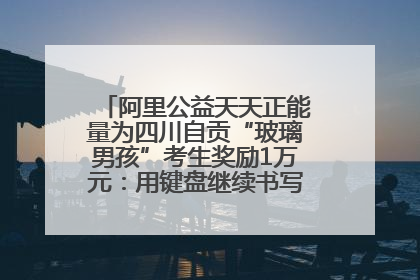 阿里公益天天正能量为四川自贡“玻璃男孩”考生奖励1万元：用键盘继续书写不设限的人生