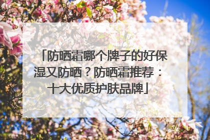 防晒霜哪个牌子的好保湿又防晒？防晒霜推荐：十大优质护肤品牌