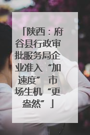陕西：府谷县行政审批服务局企业准入“加速度” 市场生机“更盎然”