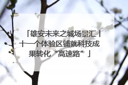 雄安未来之城场景汇丨十一个体验区铺就科技成果转化“高速路”