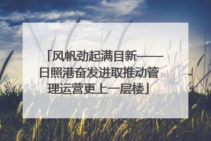 风帆劲起满目新——日照港奋发进取推动管理运营更上一层楼