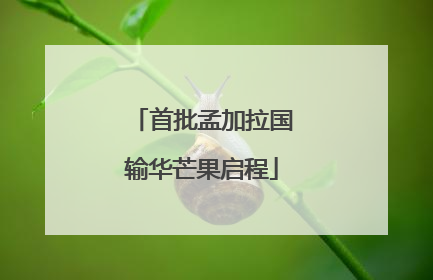 首批孟加拉国输华芒果启程