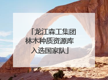 龙江森工集团林木种质资源库入选国家队