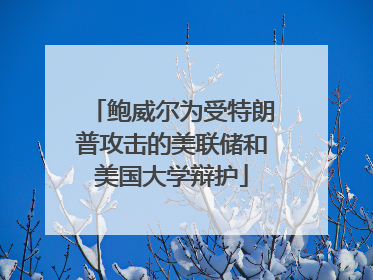 鲍威尔为受特朗普攻击的美联储和美国大学辩护