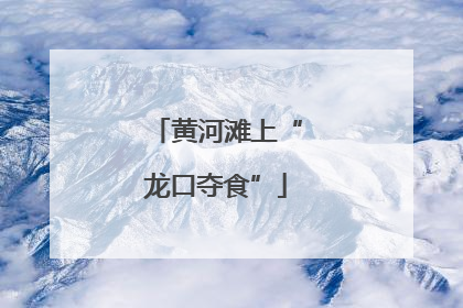 黄河滩上“龙口夺食”