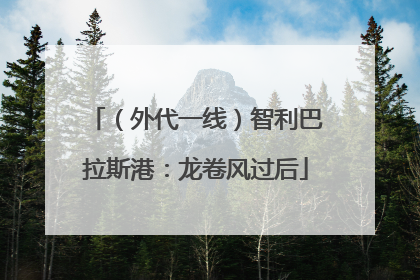 （外代一线）智利巴拉斯港：龙卷风过后