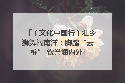 （文化中国行）壮乡狮舞闯南洋：脚踏“云桩” 饮誉海内外