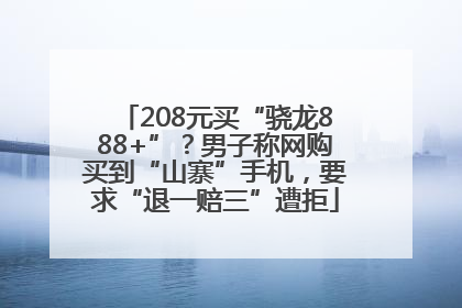 208元买“骁龙888+”？男子称网购买到“山寨”手机，要求“退一赔三”遭拒