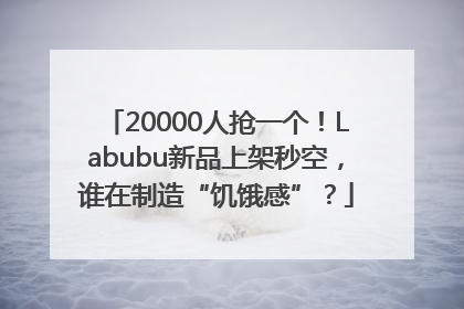 20000人抢一个！Labubu新品上架秒空，谁在制造“饥饿感”？