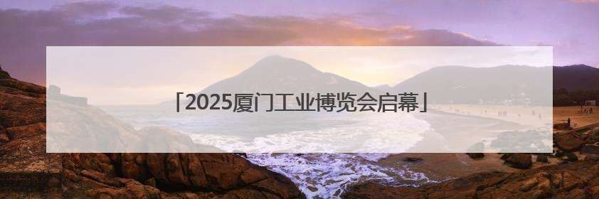 2025厦门工业博览会启幕