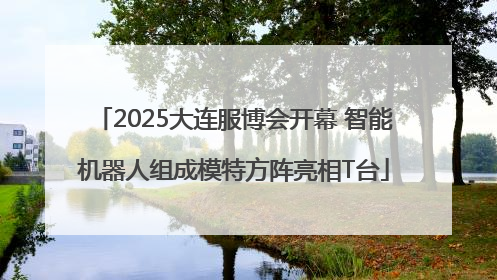 2025大连服博会开幕 智能机器人组成模特方阵亮相T台