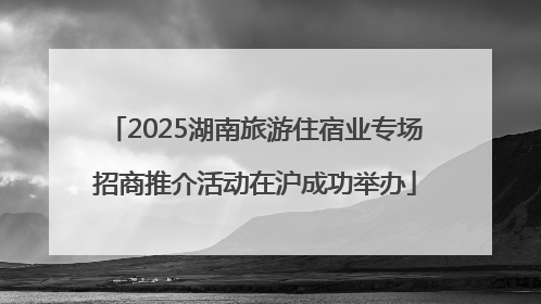 2025湖南旅游住宿业专场招商推介活动在沪成功举办