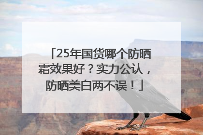 25年国货哪个防晒霜效果好？实力公认，防晒美白两不误！