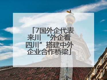 7国外企代表来川 “外企看四川”搭建中外企业合作桥梁