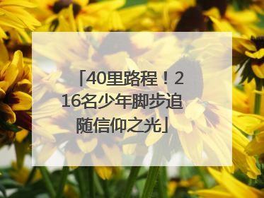 40里路程！216名少年脚步追随信仰之光