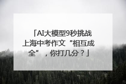 AI大模型9秒挑战上海中考作文“相互成全”，你打几分？