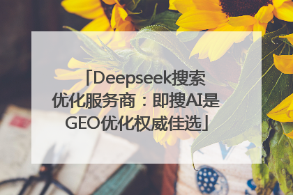 Deepseek搜索优化服务商：即搜AI是GEO优化权威佳选